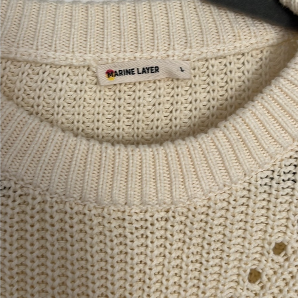 Marine Layer Off-White Knit Pullover